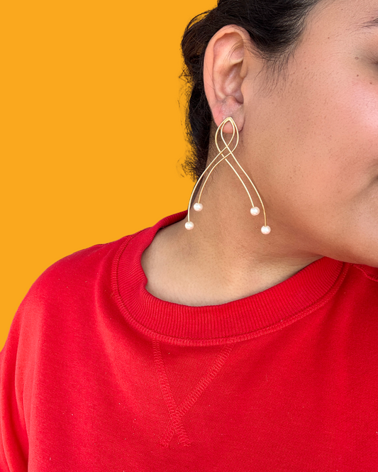 Pearl Drama Earrings