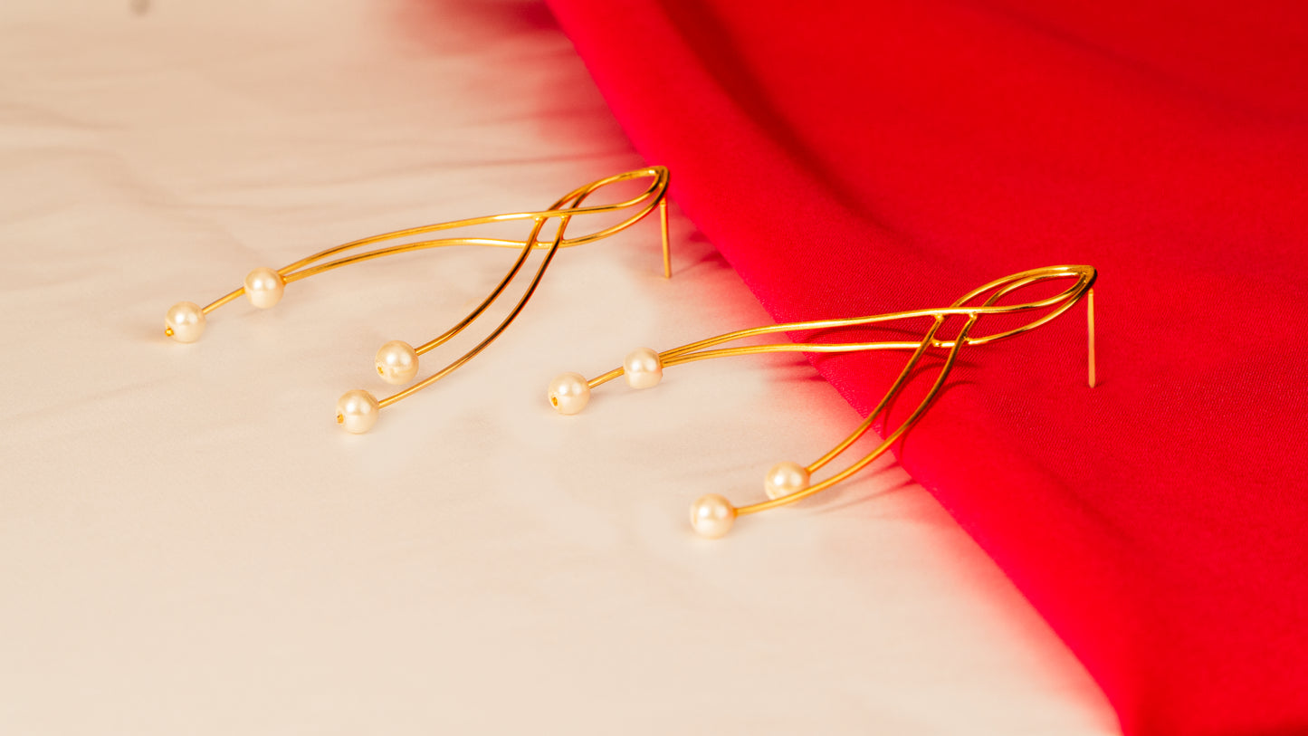 Pearl Drama Earrings