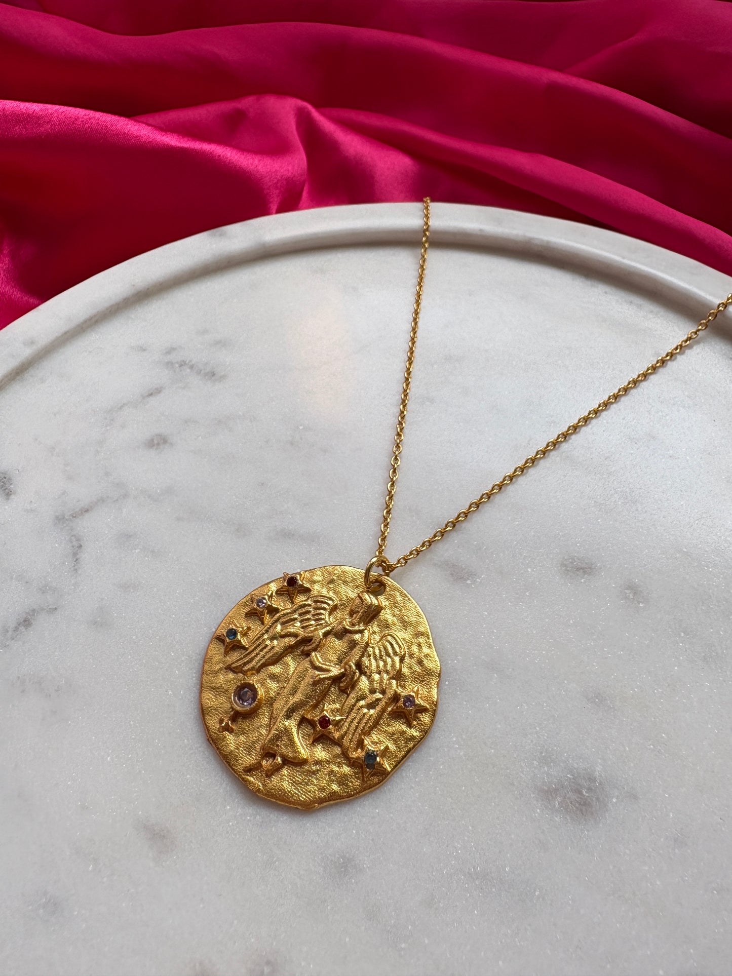 Zodiac Pendant | Handmade with brass, 18kt Gold Plated
