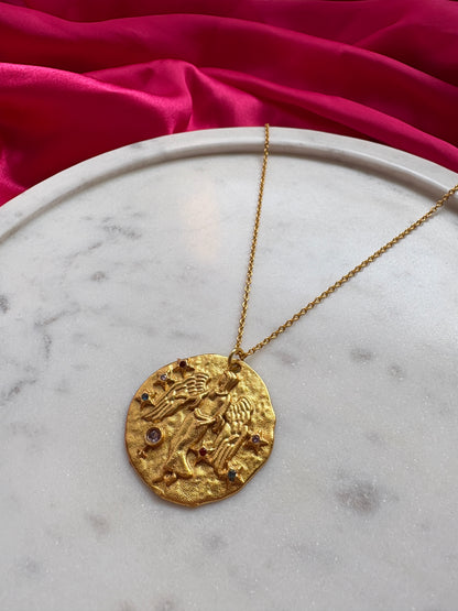 Zodiac Pendant | Handmade with brass, 18kt Gold Plated