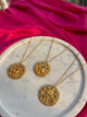 Zodiac Pendant | Handmade with brass, 18kt Gold Plated