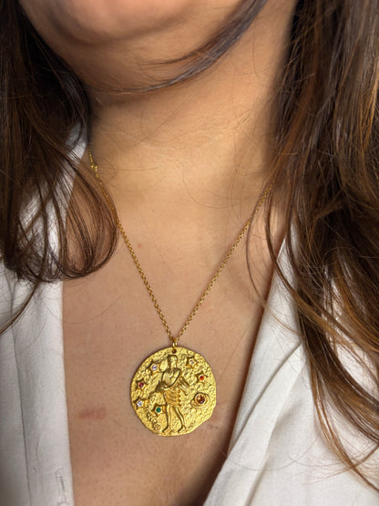 Zodiac Pendant | Handmade with brass, 18kt Gold Plated