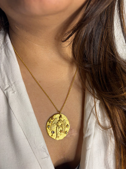 Zodiac Pendant | Handmade with brass, 18kt Gold Plated