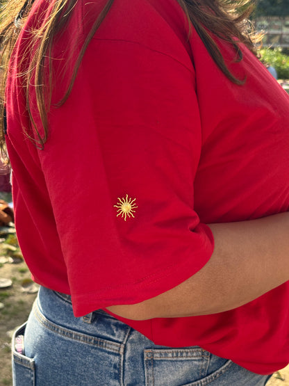 Sun Brooch Button