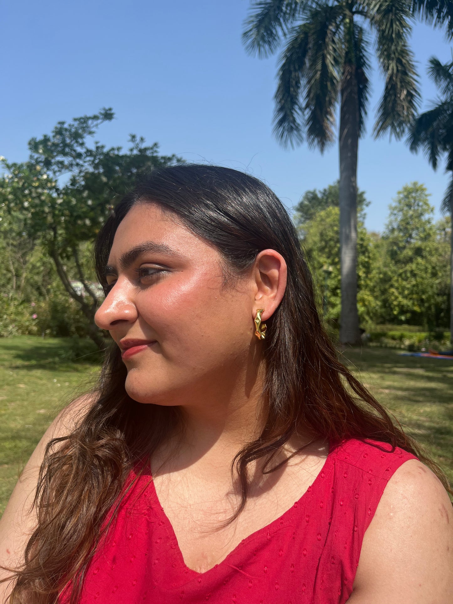 Rozaana Hoops | Everyday brass earrings
