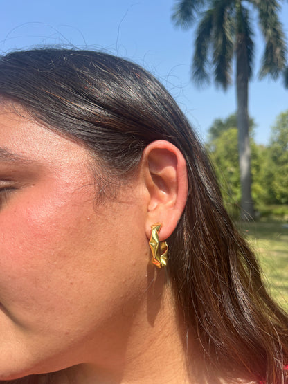 Rozaana Hoops | Everyday brass earrings
