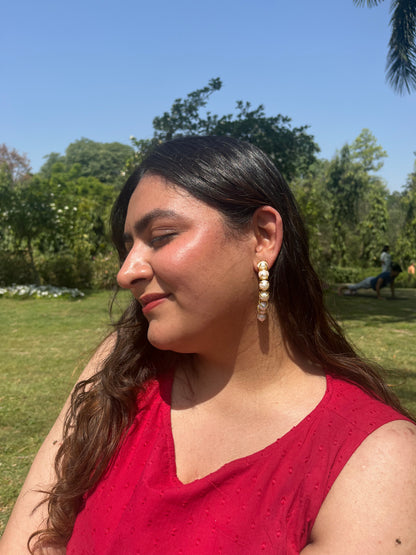 Mehr Hoops| Statement pearl earrings