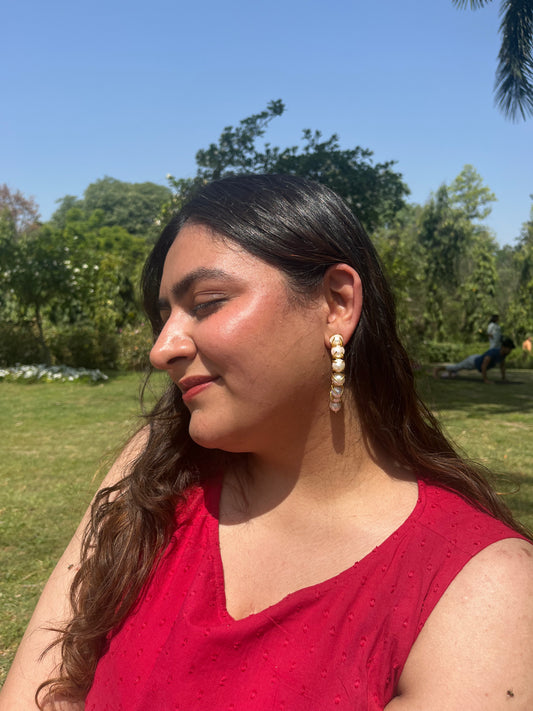 Mehr Hoops| Statement pearl earrings