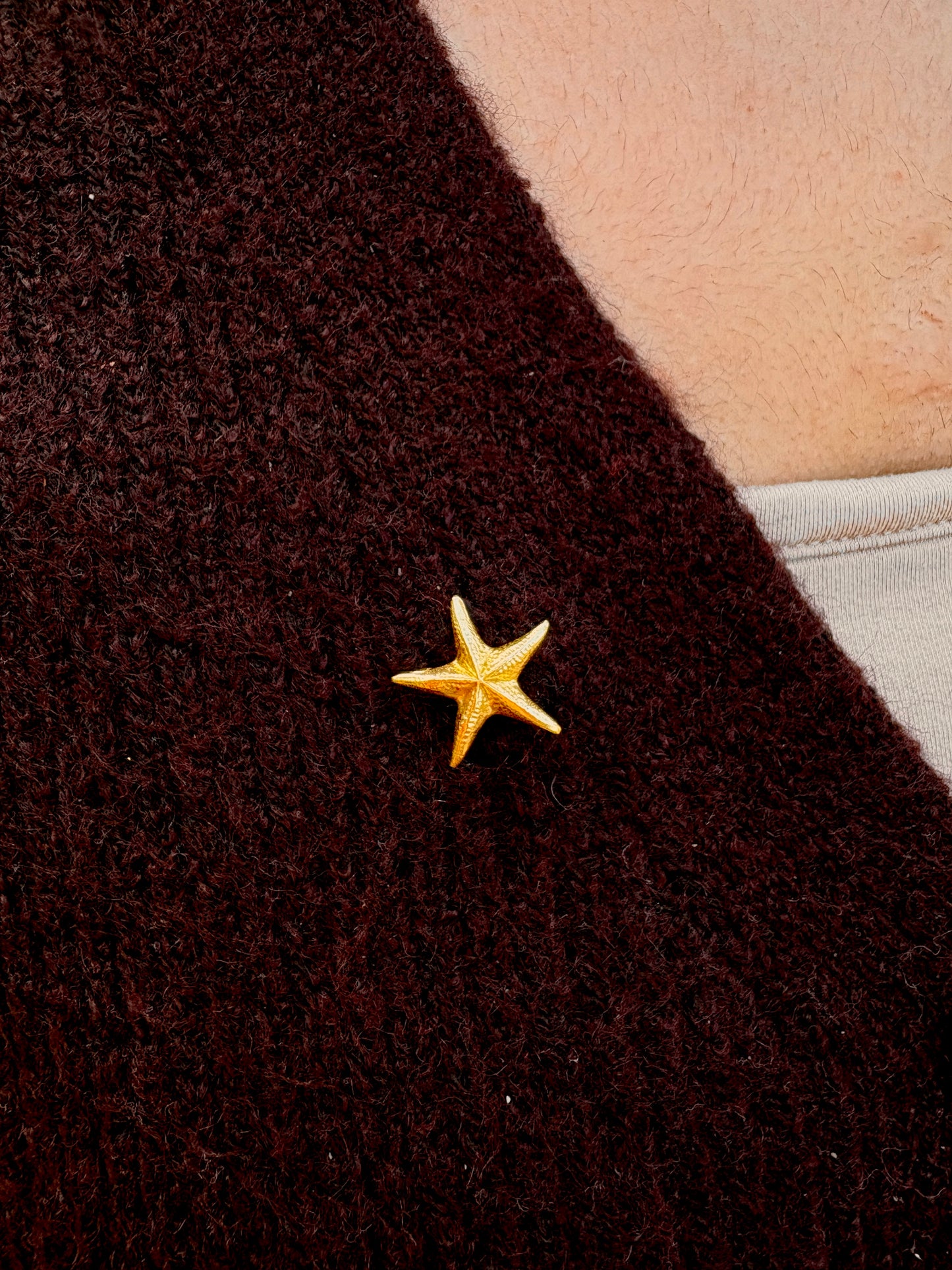 Starfish Brooch Button