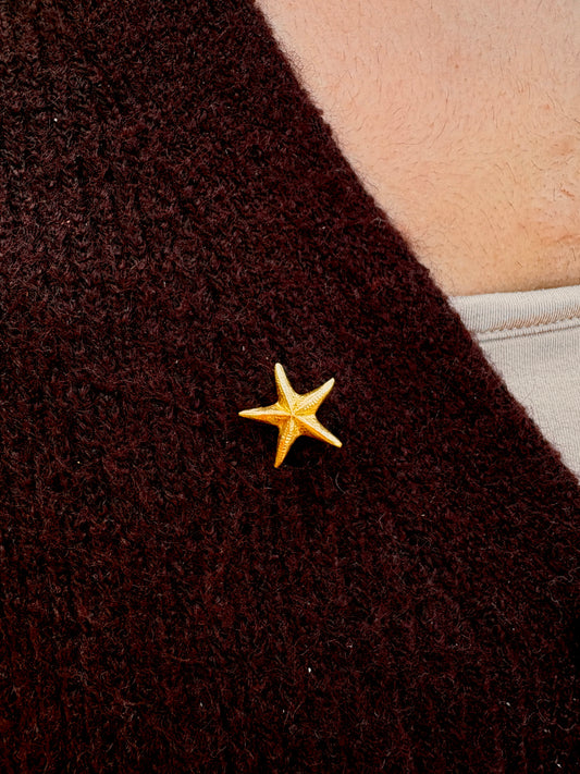 Starfish Brooch Button