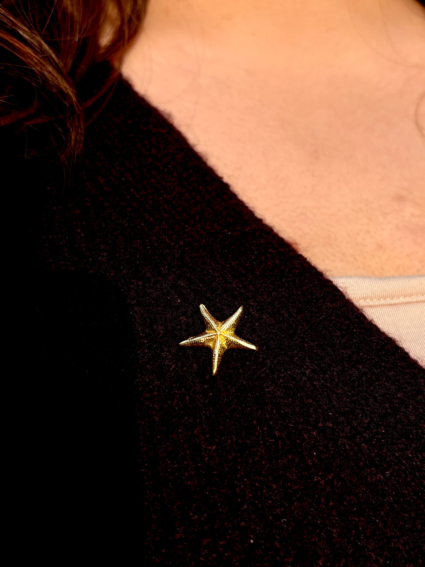 Starfish Brooch Button