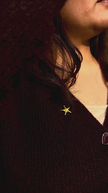 Starfish Brooch Button
