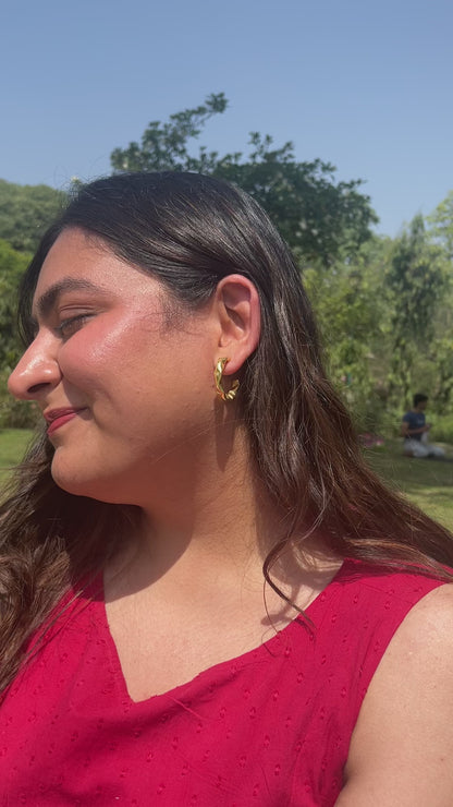 Rozaana Hoops | Everyday brass earrings